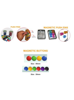 PUSH PINS & MAGNETIC BUTTONS